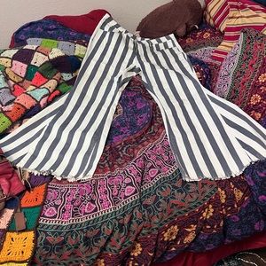 Flared.Striped for slimming effect.Size 1x Cotton.New without tags.Never worn.